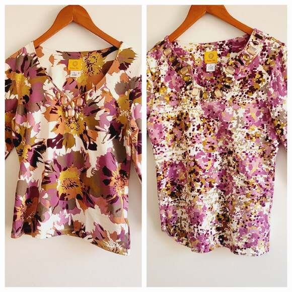 Bundle Ruby Rd. Lavender jeweled tops Small - Picture 1 of 9